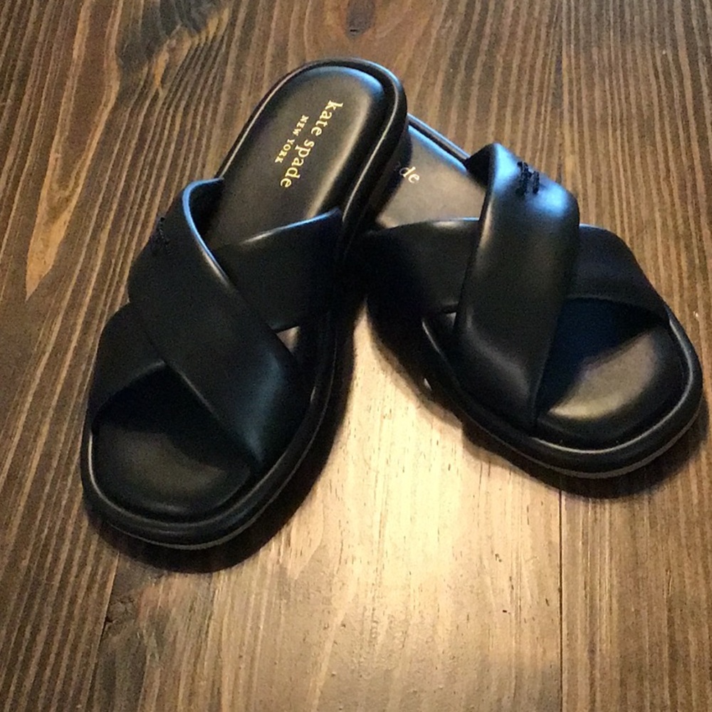 Kate Spade Black Rio Slide 6.5 M